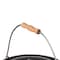 Gardenised Black Iron Ash Bucket with Lid and Wood Handle Brush Use for Fire Pit, Wood Burning Stove and Grill QI004552 - alternate 9
